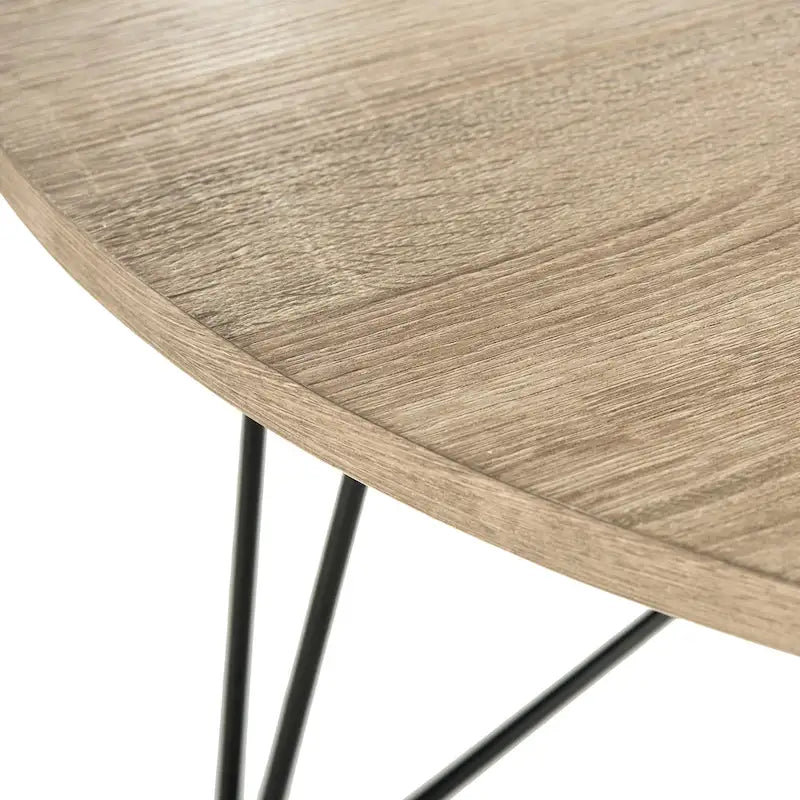 Konferenční stolek Mid-Century Modern světle šedý/černý – 34Š x 34H x 14V