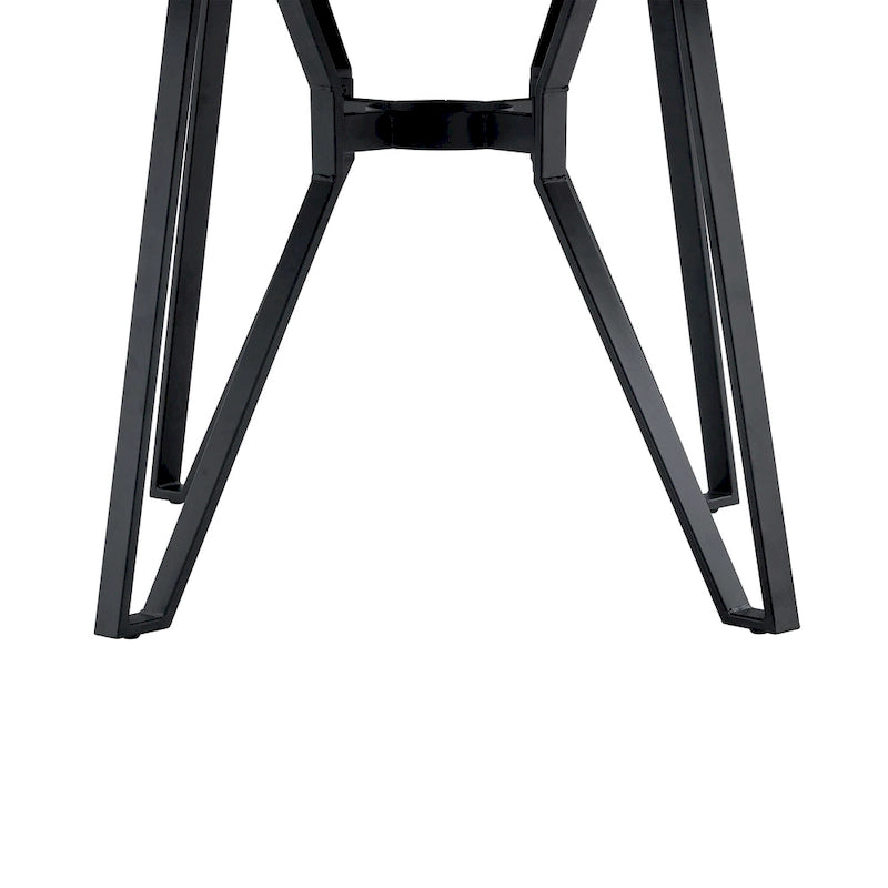 Kulatý jídelní stůl s kovovou podnoží – 119V x 119H x 76D
