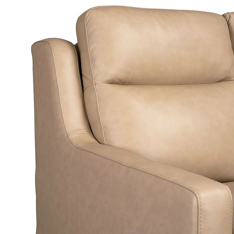 Pohovka s polohováním z pravé kůže 78 Třímotorová elektrická pohovka se třemi sedadly s nulovou stěnou a porty USB a USB-C