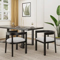 Ladieu Fabric and Wood Tub Dining Chairs Set of 2by Christopher Knight Home