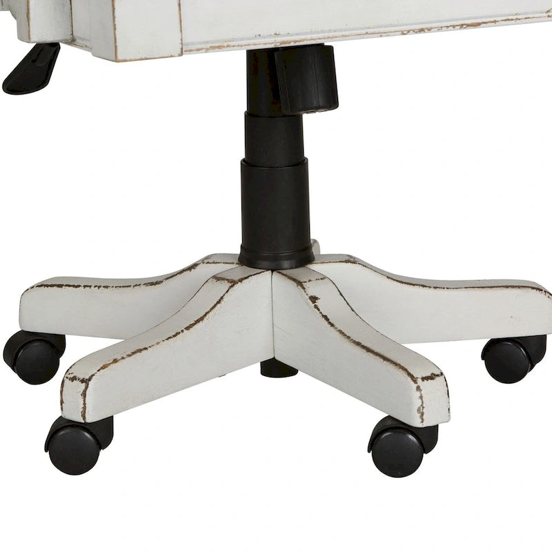 Křeslo do kanceláře Magnolia Manor Antique White Weathered Bark Executive Desk