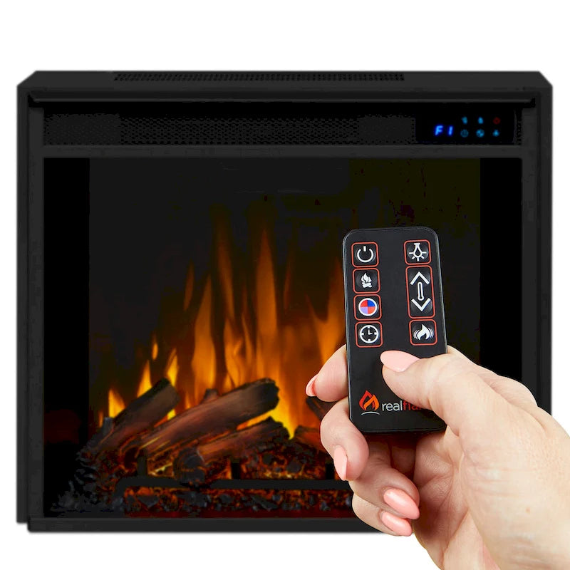 70" TV stolek s elektrickým krbem, bílý