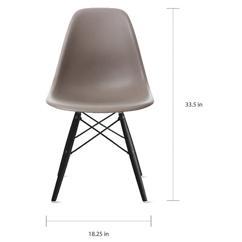 Designová plastová/černá podnož retro židle Eiffel bez područek