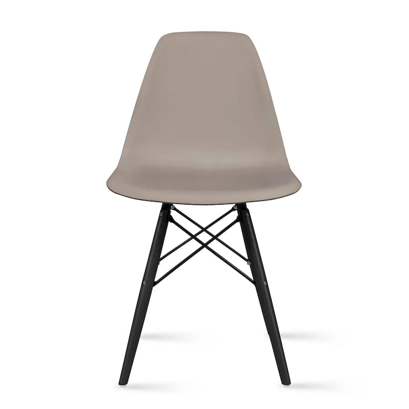 Designová plastová/černá podnož retro židle Eiffel bez područek