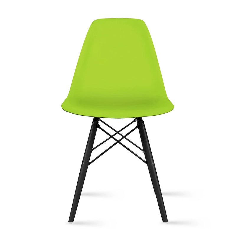 Designová plastová/černá podnož retro židle Eiffel bez područek