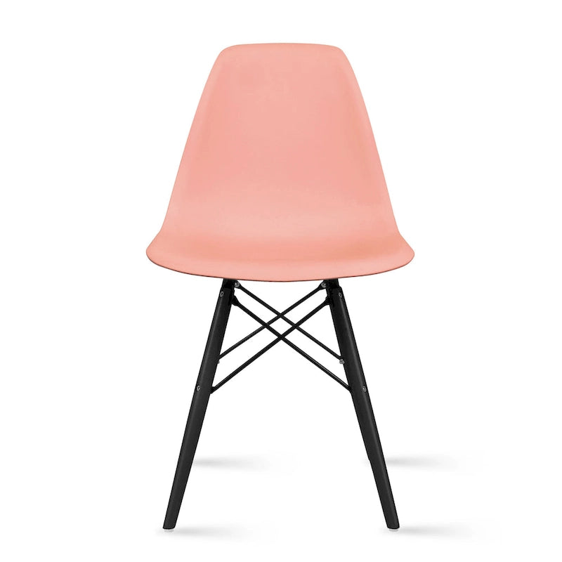 Designová plastová/černá podnož retro židle Eiffel bez područek