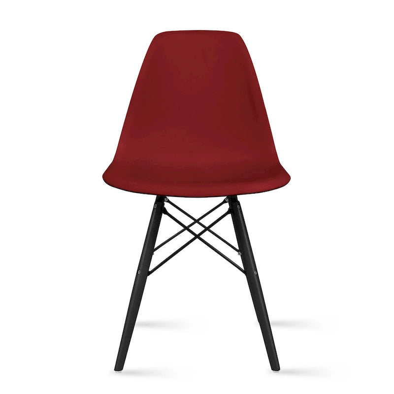 Designová plastová/černá podnož retro židle Eiffel bez područek