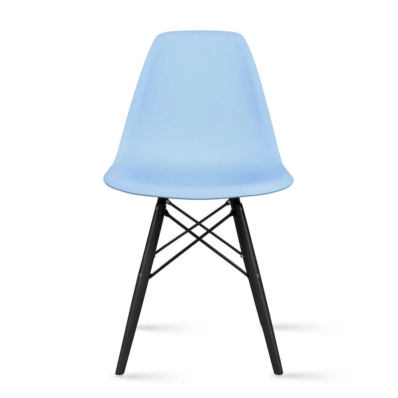 Designová plastová/černá podnož retro židle Eiffel bez područek