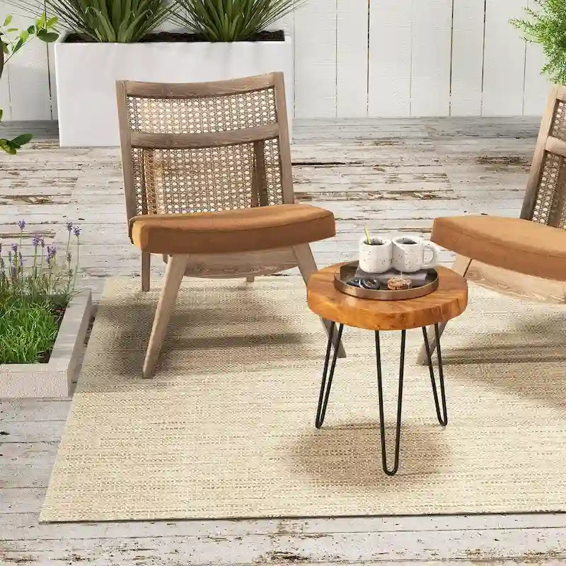 Koncový stolek z recyklovaného teakového dřeva