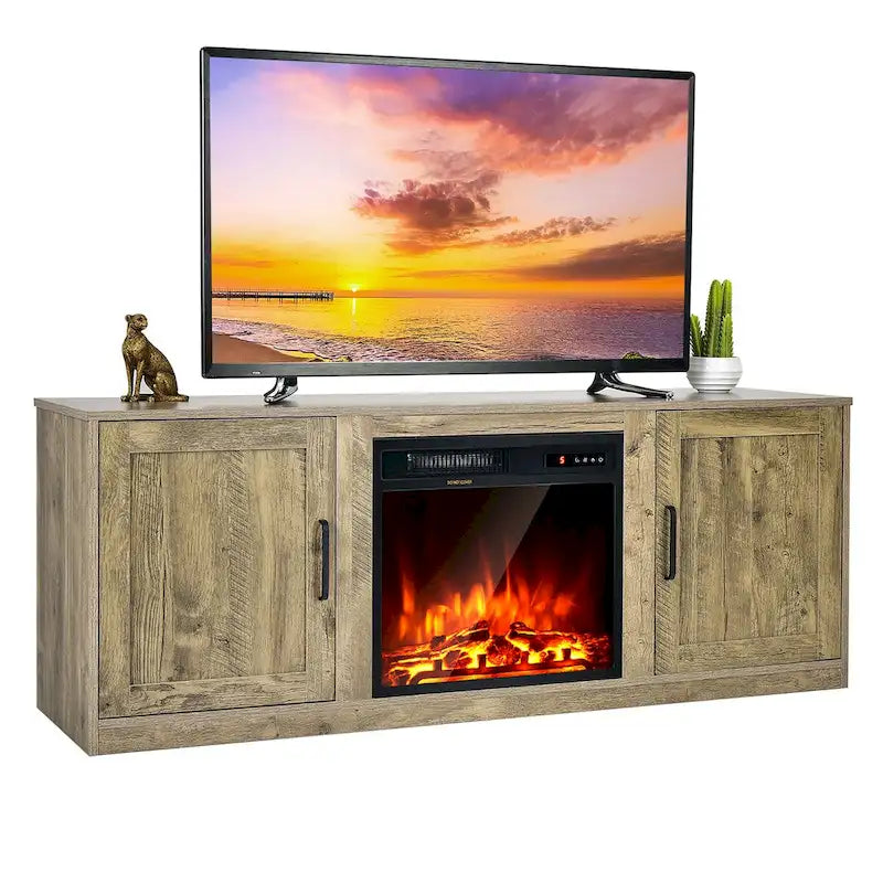 58" TV stolek s elektrickým krbem 18"