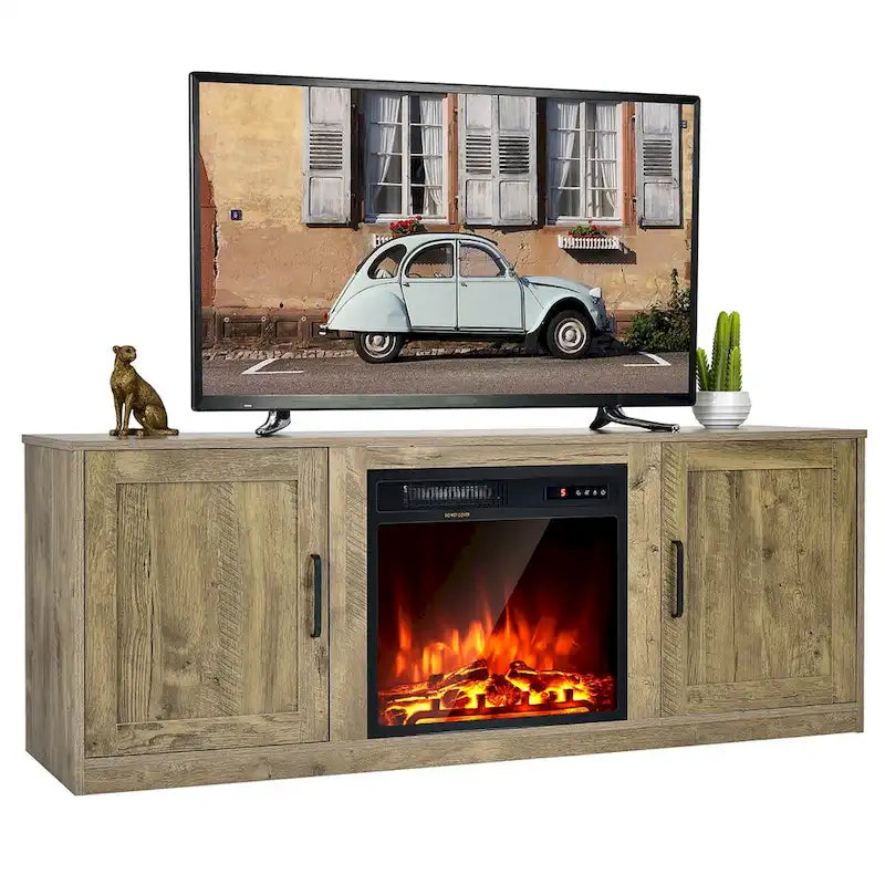 58" TV stolek s elektrickým krbem 18"