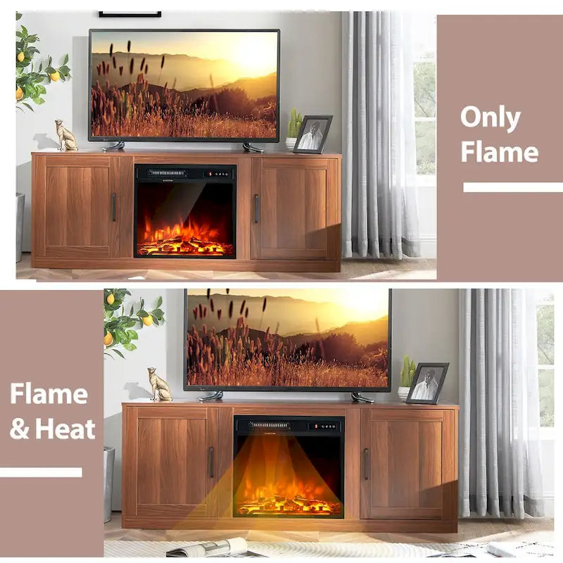 58" TV stolek s elektrickým krbem 18"