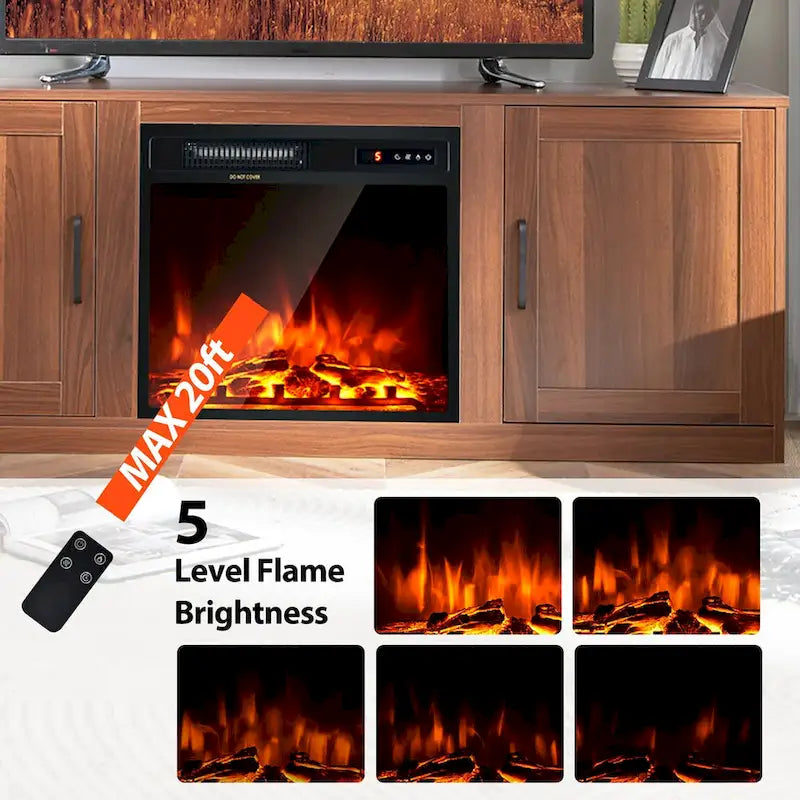 58" TV stolek s elektrickým krbem 18"