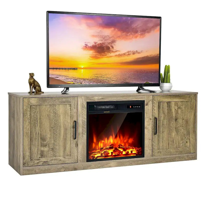 58" TV stolek s elektrickým krbem 18"