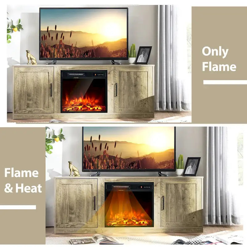 58" TV stolek s elektrickým krbem 18"