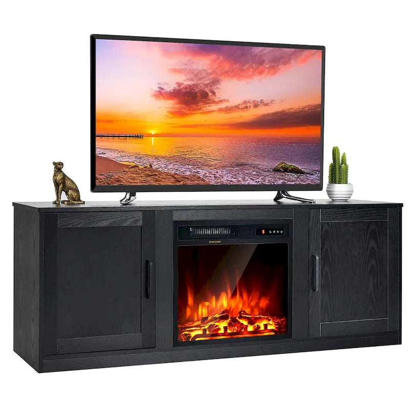 58" TV stolek s elektrickým krbem 18"