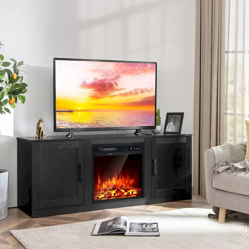 58" TV stolek s elektrickým krbem 18"