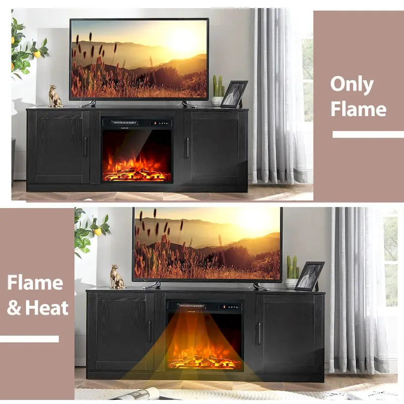 58" TV stolek s elektrickým krbem 18"