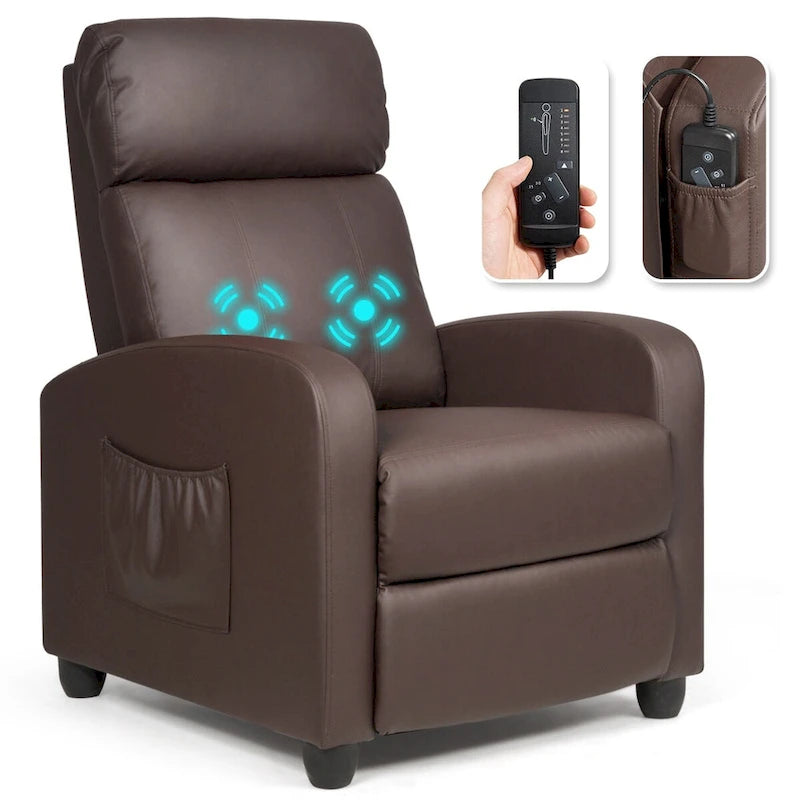 Masážní křeslo, ergonomické nastavitelné samostatné křeslo s polstrováním