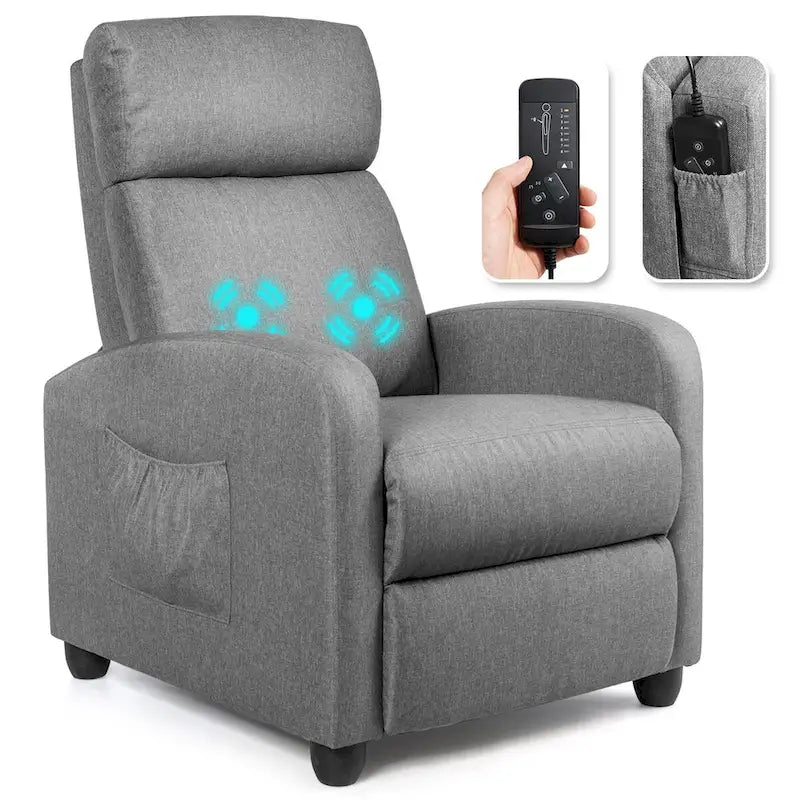 Masážní křeslo, ergonomické nastavitelné samostatné křeslo s polstrováním