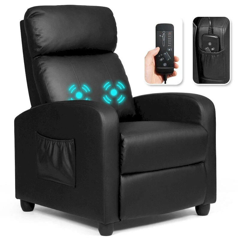 Masážní křeslo, ergonomické nastavitelné samostatné křeslo s polstrováním