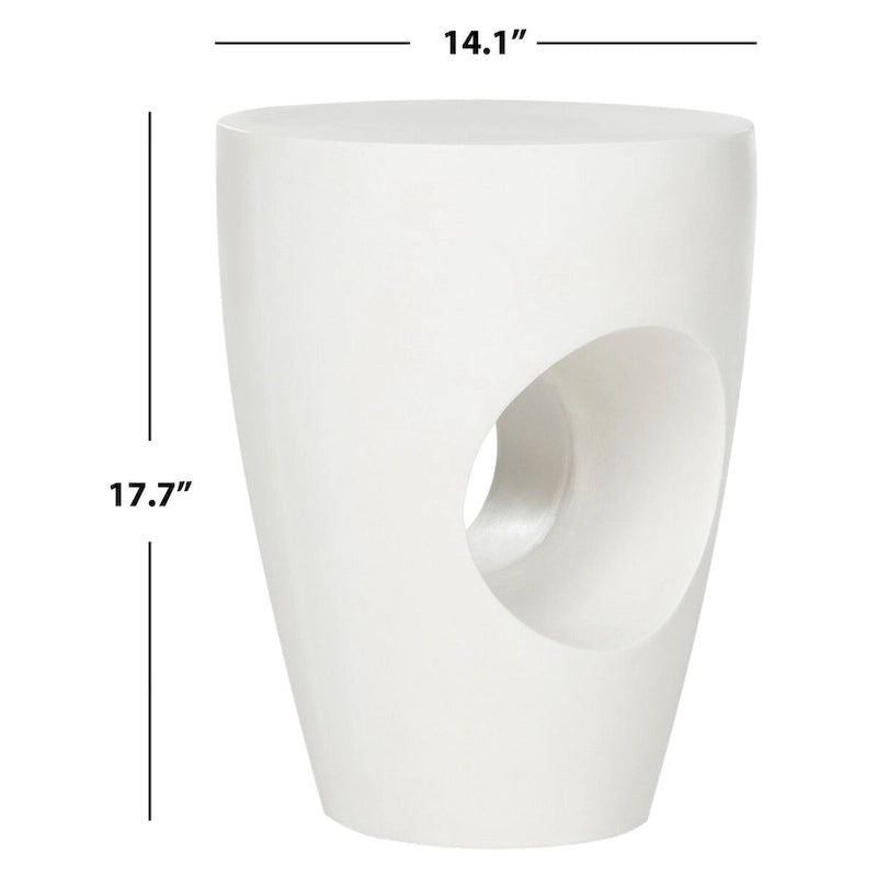 Betonový akcentní stolek pro interiér/exteriér – 35,5 cm Š x 35,5 cm H x 45,7 cm V