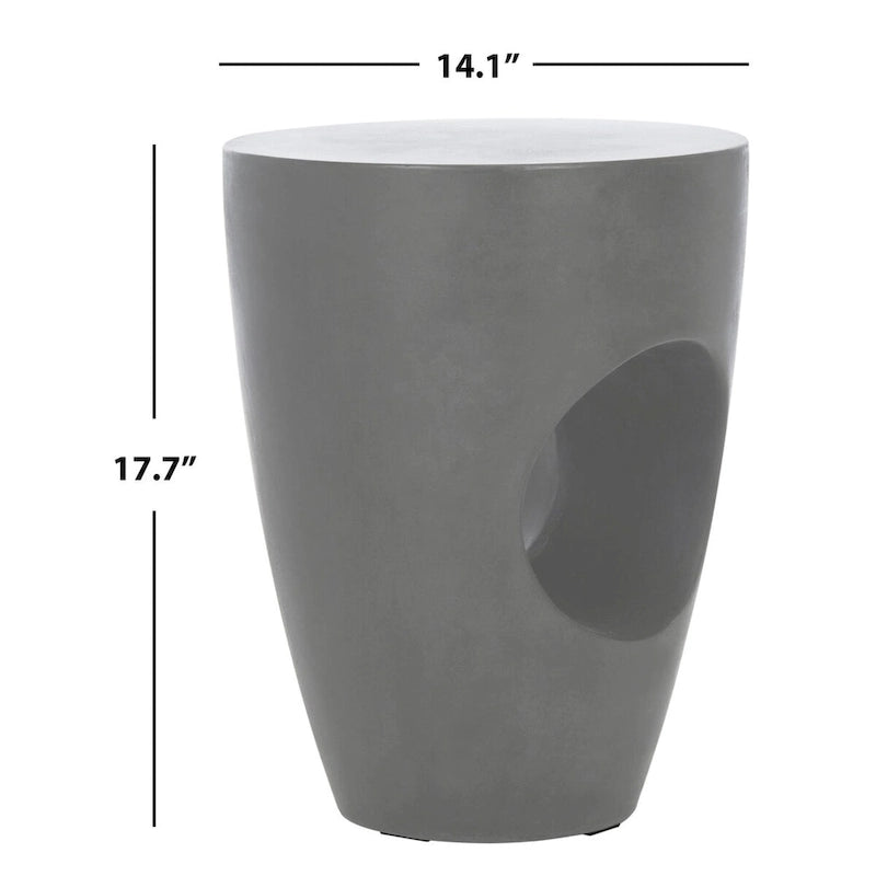 Betonový akcentní stolek pro interiér/exteriér – 35,5 cm Š x 35,5 cm H x 45,7 cm V
