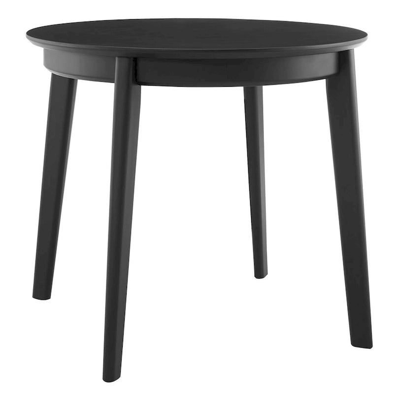 36" kulatý stůl v matné černé barvě
