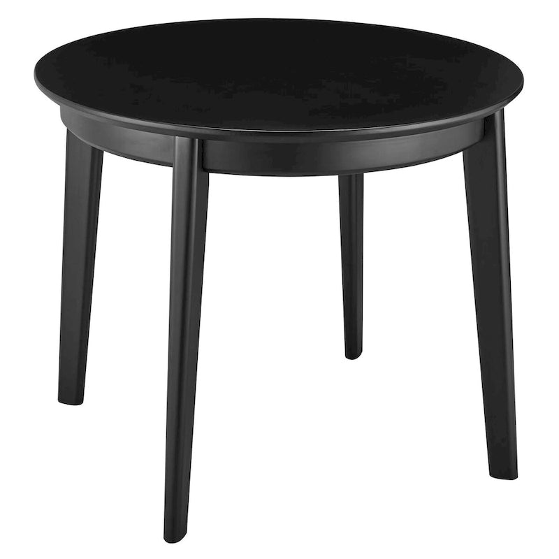 36" kulatý stůl v matné černé barvě