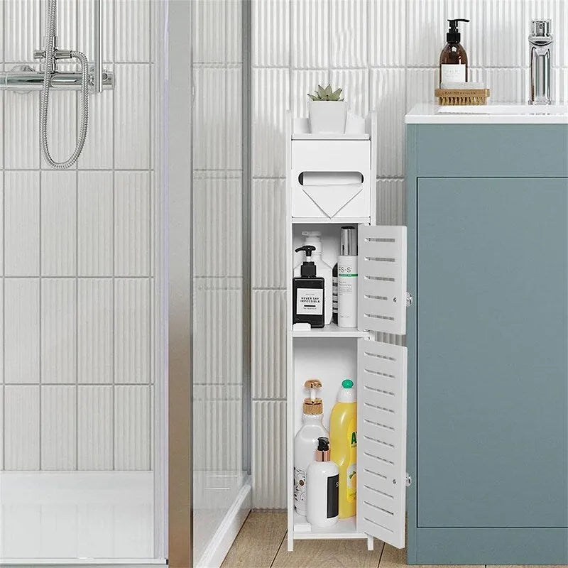 Úzká koupelnová skříňka do malých prostor – 16,3H x 15,2Š x 76,2V