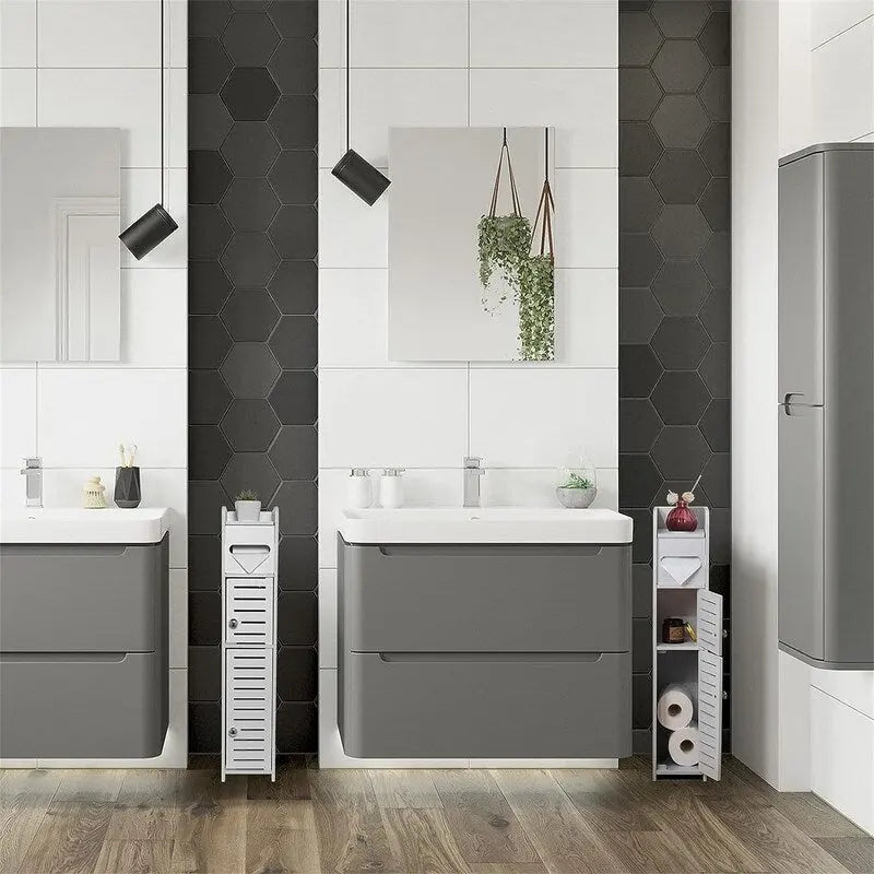 Úzká koupelnová skříňka do malých prostor – 16,3H x 15,2Š x 76,2V