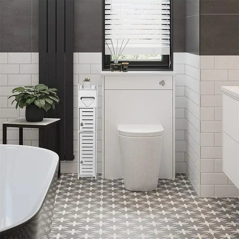 Úzká koupelnová skříňka do malých prostor – 16,3H x 15,2Š x 76,2V