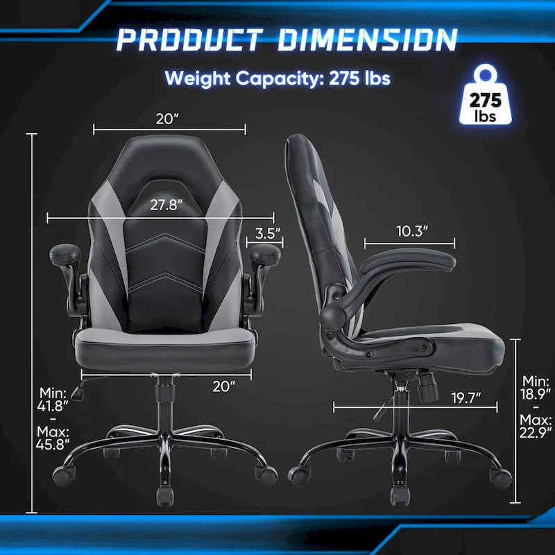 Ergonomická kancelářská židle s bederní opěrkou, výškově nastavitelná, na kolečkách, s výklopnými područkami